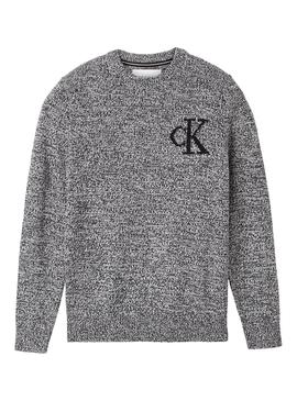 Jersey Calvin Klein Jeans Twisted Gris y Negro 