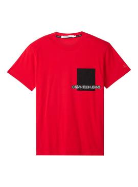 Camiseta Calvin Klein Jeans Instit Rojo Hombre
