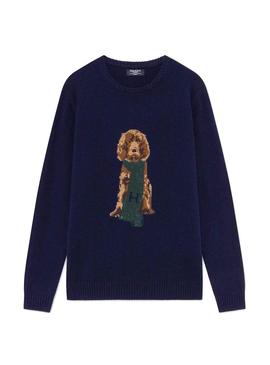 Jersey Hackett Dog Azul Marino para Hombre