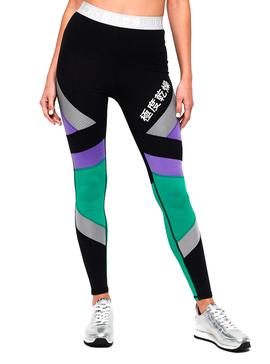 Leggings Superdry Sport Negro y Verde Mujer