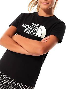 Camiseta The North Face Easy Negro Niño y Niña
