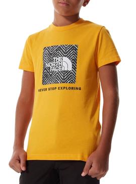 Camiseta The North Face Box Amarillo Niño y Niña 