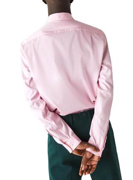 Camisa Lacoste Popelin Rosa para Hombre