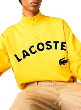Sudadera Lacoste Mock Amarillo para Hombre