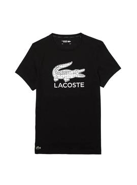 Camiseta Lacoste Geometrico Negro para Hombre