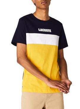 Camiseta Lacoste Color Block Marino para Hombre