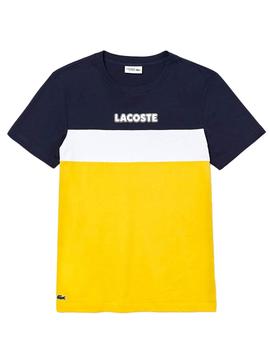 Camiseta Lacoste Color Block Marino para Hombre