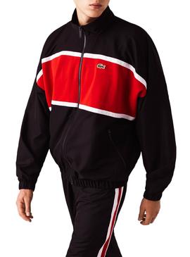 Chandal Lacoste Sport Negro y Rojo para Hombre