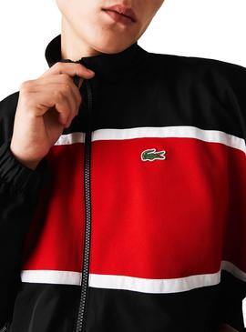 Chandal Lacoste Sport Negro y Rojo para Hombre