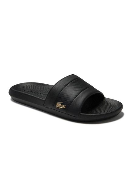 Chanclas Lacoste Croco Slide Negro para Hombre