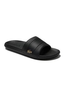 Chanclas Lacoste Croco Slide 012 Negro para Hombre