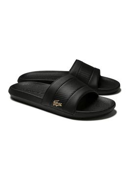 Chanclas Lacoste Croco Slide 012 Negro para Hombre