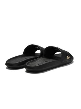 Chanclas Lacoste Croco Slide 012 Negro para Hombre