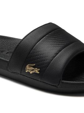 Chanclas Lacoste Croco Slide 012 Negro para Hombre