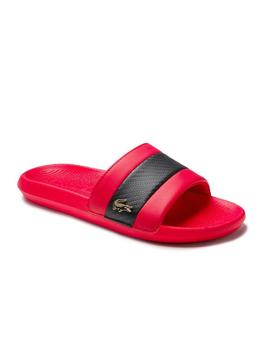 Chanclas Lacoste Croco Slide 012 Rojo para Hombre