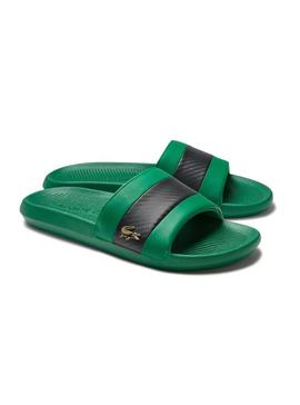 Chanclas Lacoste Croco Slide 012 Verde para Hombre