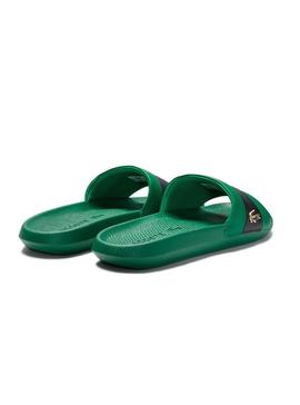 Chanclas Lacoste Croco Slide 012 Verde para Hombre