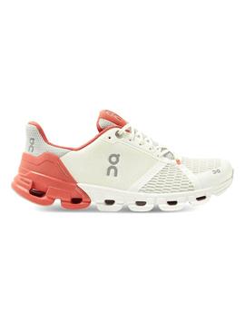 Zapatillas On Running Cloudflyer White Coral Mujer