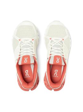 Zapatillas On Running Cloudflyer White Coral Mujer