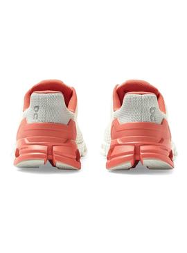 Zapatillas On Running Cloudflyer White Coral Mujer