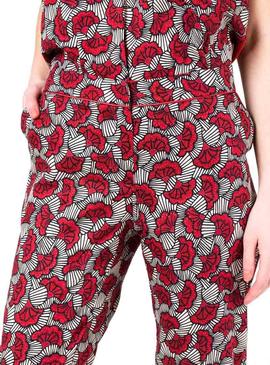 Pantalon Naf Naf Print Rojo Mujer