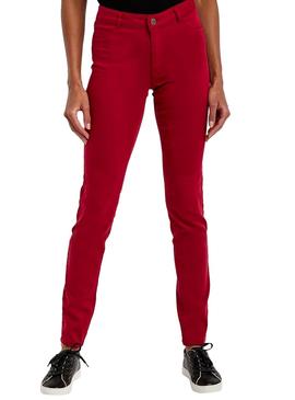 Pantalones Naf Naf Skinny Rojo Para Mujer