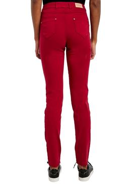 Pantalones Naf Naf Skinny Rojo Para Mujer