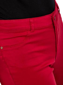 Pantalones Naf Naf Skinny Rojo Para Mujer