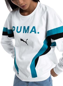 Sudadera Puma Chase Blanco Mujer