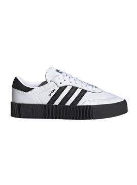 Zapatillas Adidas Sambarose Blanco y Negro Mujer