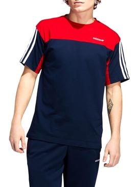 Camiseta Adidas Classics Azul y Rojo para Hombre