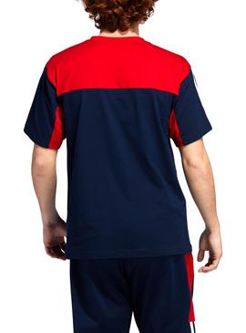 Camiseta Adidas Classics Azul y Rojo para Hombre