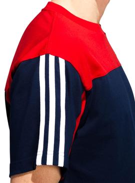 Camiseta Adidas Classics Azul y Rojo para Hombre