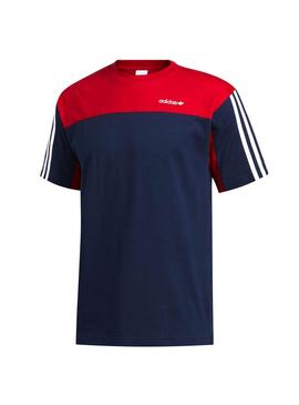 Camiseta Adidas Classics Azul y Rojo para Hombre