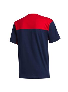 Camiseta Adidas Classics Azul y Rojo para Hombre