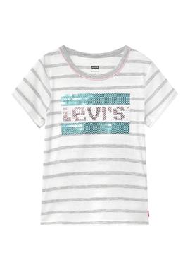 Camiseta Levis Two Tone Ringer Blanco Para Niña