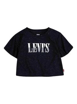 Camiseta Levis Logo Sparkle Negro Para Niña