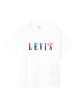 Camiseta Levis Split Blanco para Mujer