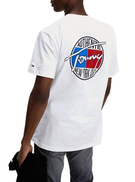 Camiseta Tommy Jeans Retro Blanco para Hombre