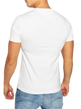 Camiseta Tommy Jeans Iridiscente Blanco Hombre