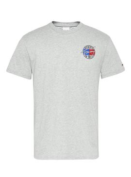 Camiseta Tommy Jeans Retro Gris para Hombre