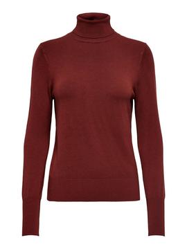 Jersey Only Venice Rollneck Granate Para Mujer