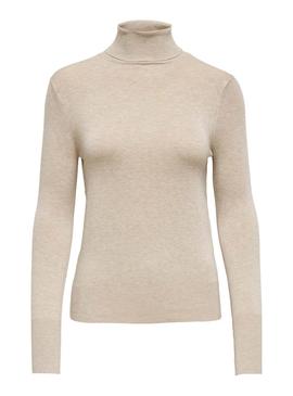 Jersey Only Venice Rollneck Beige Para Mujer