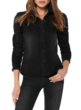 Camisa Vaquera Only Wendy Negro Para Mujer