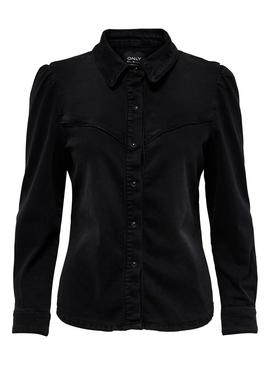 Camisa Vaquera Only Wendy Negro Para Mujer