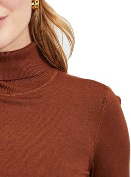 Jersey Vila Vibolonia Rollneck Marrón Para Mujer