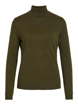 Jersey Vila Vibolonia Rollneck Verde Para Mujer