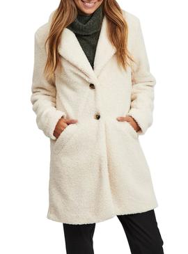 Abrigo Vila Viliosi Teddy Beige Para Mujer