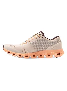 Zapatillas On Running Cloud X Silver Almond Mujer