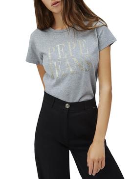 Camiseta Pepe Jeans Lucila Gris para Mujer